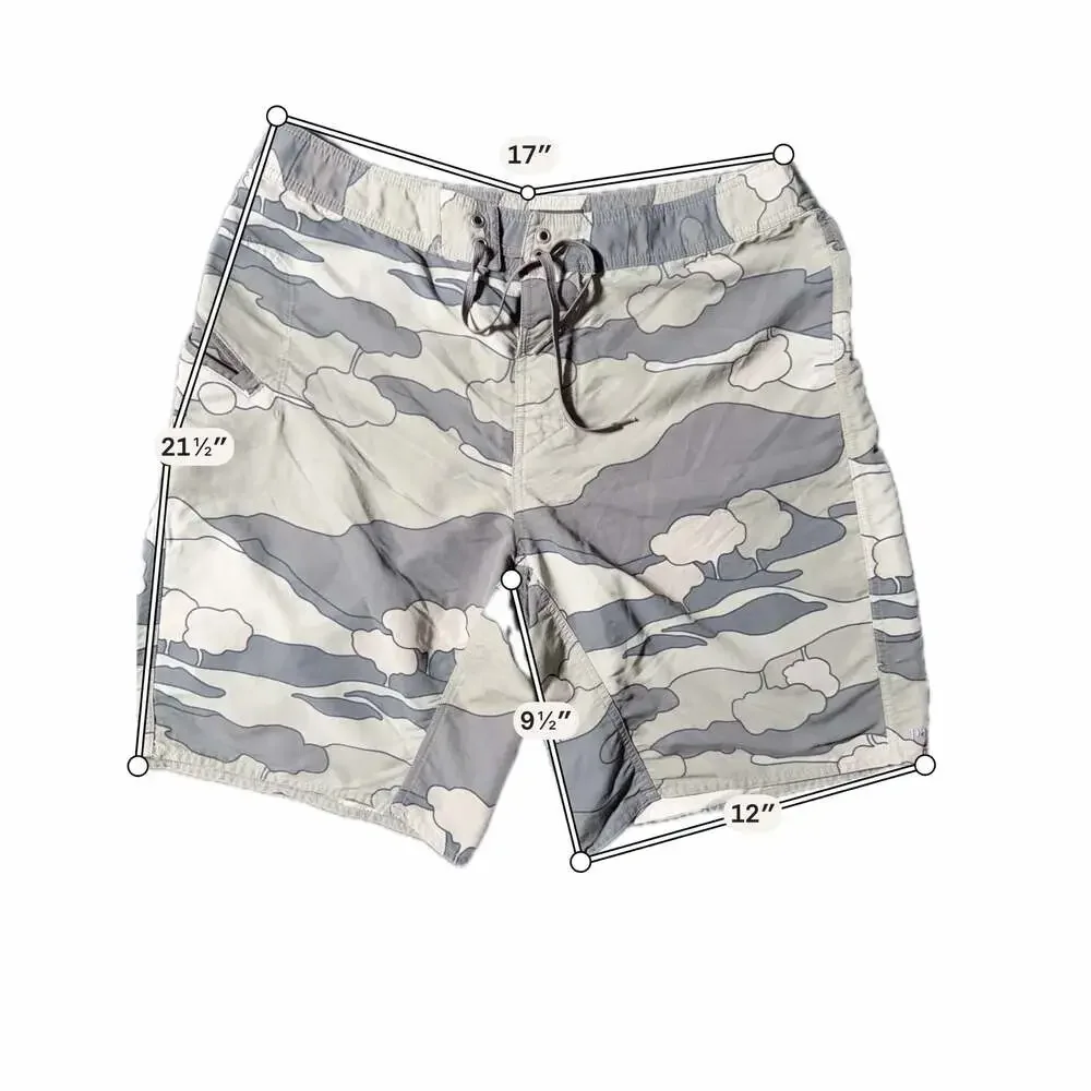 Patagonia Wavefarer Board Shorts - Camo Print - Size 34